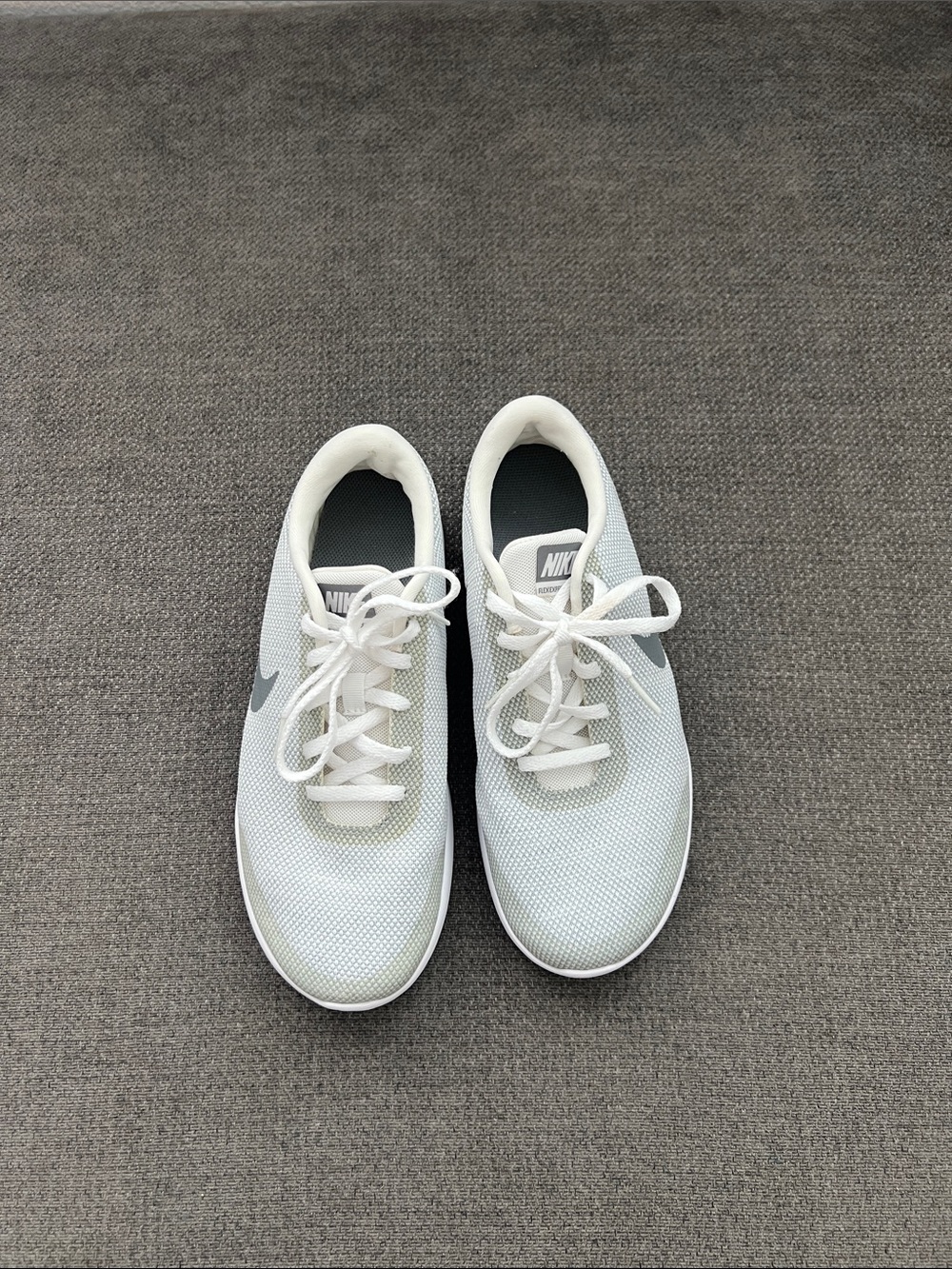 Nike Women's White & Light Gray Mesh Sneakers